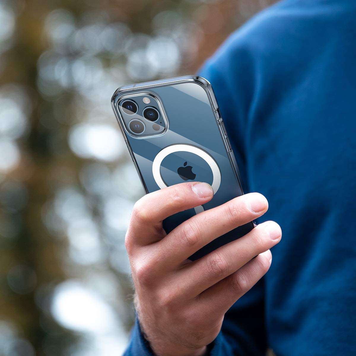 NUFR Magnetic Clear Case for iPhone 12 Pro Max,with Mag-Safe Charging, Anti-Yellow Shockproof Protective Magnets Case for iPhone 12 Pro Max Clear Case 6.7 Inch 3