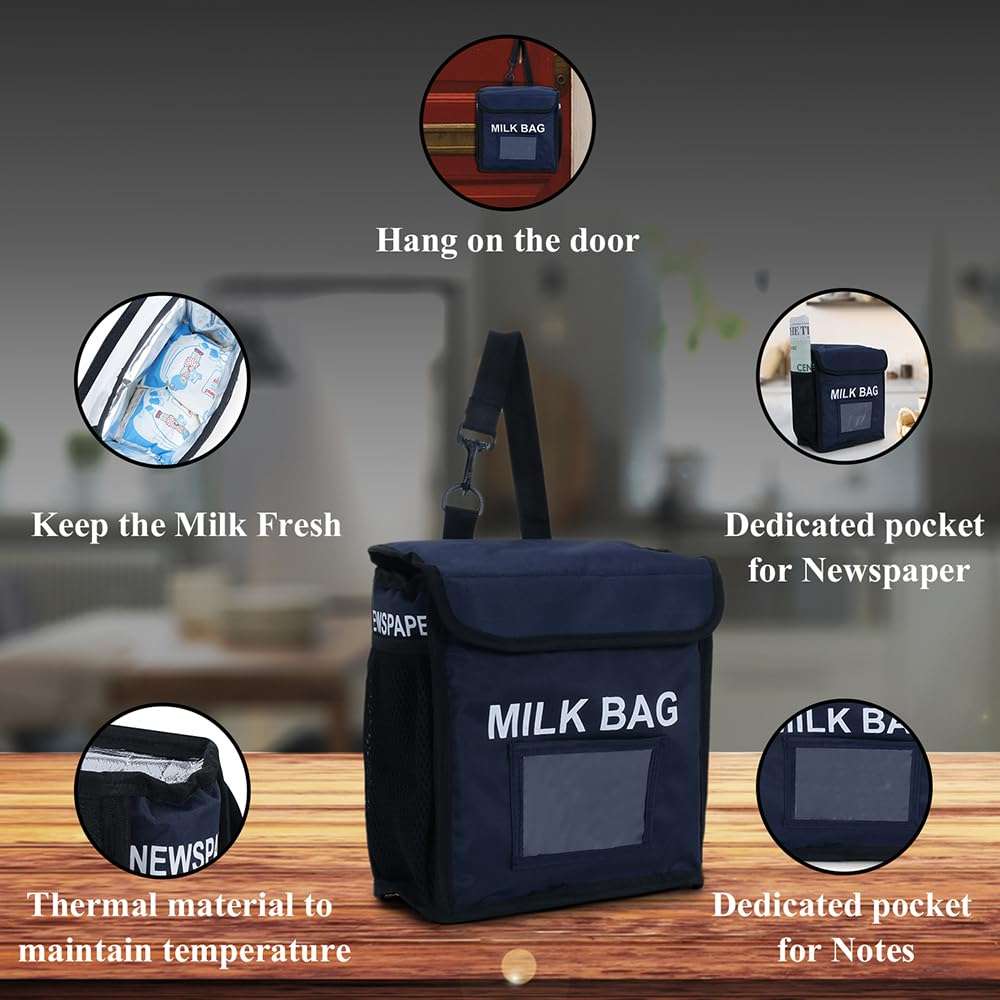 MOHREE Milk bag for door hanging,Milk basket for main door, Milk box for outdoor gate metal, Newspaper holder for gate,food packet box for home apartment delivery 6