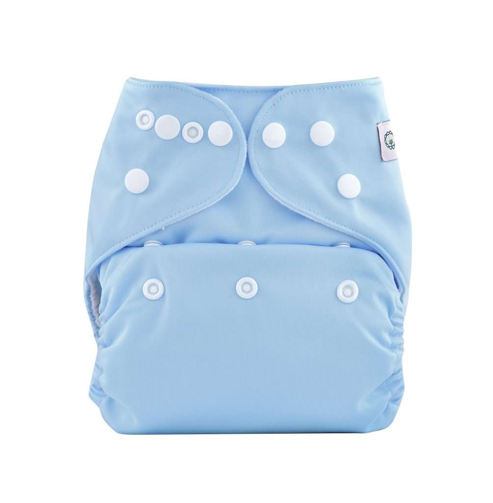 Bumberry Baby Reusable Pocket Cloth Diaper With 1 Three-Layer Microfiber Inserts/Soakers & Extra Pocket | Washable Rash Free Baby Diaper With Adjustable Size Press Studs Fits (Blue, 6 - 36 Months New Born Babies) Leak Proof & Dry Feel