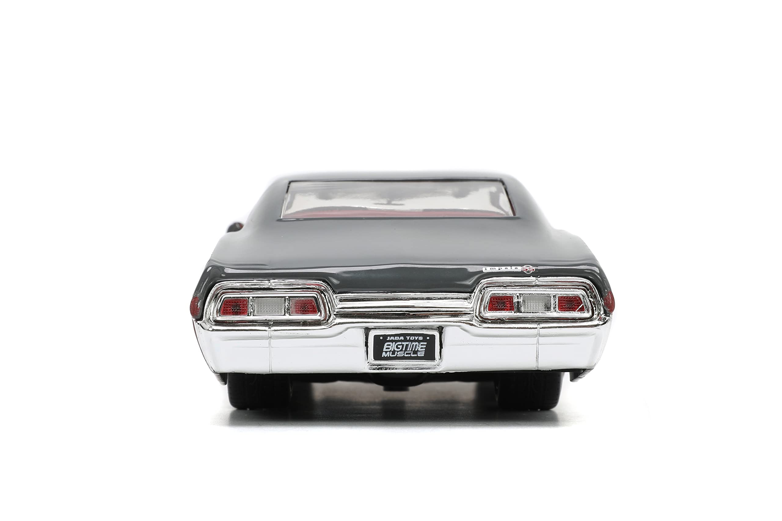 Jada Toys Big Time Muscle 1:24 1967 Chevy Impala SS Gray/Burgundy Die-cast Car, Toys for Kids and Adults 5