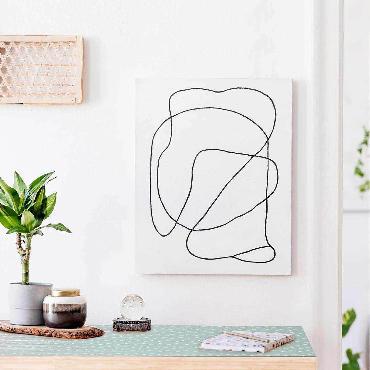 Ash & Roh Multipurpose Anti-Slip Plastic Washable Liner for Bathrrom, Kitchen, Fridge Mat and Drawer Mats (Green Leaf, 45X100) 6