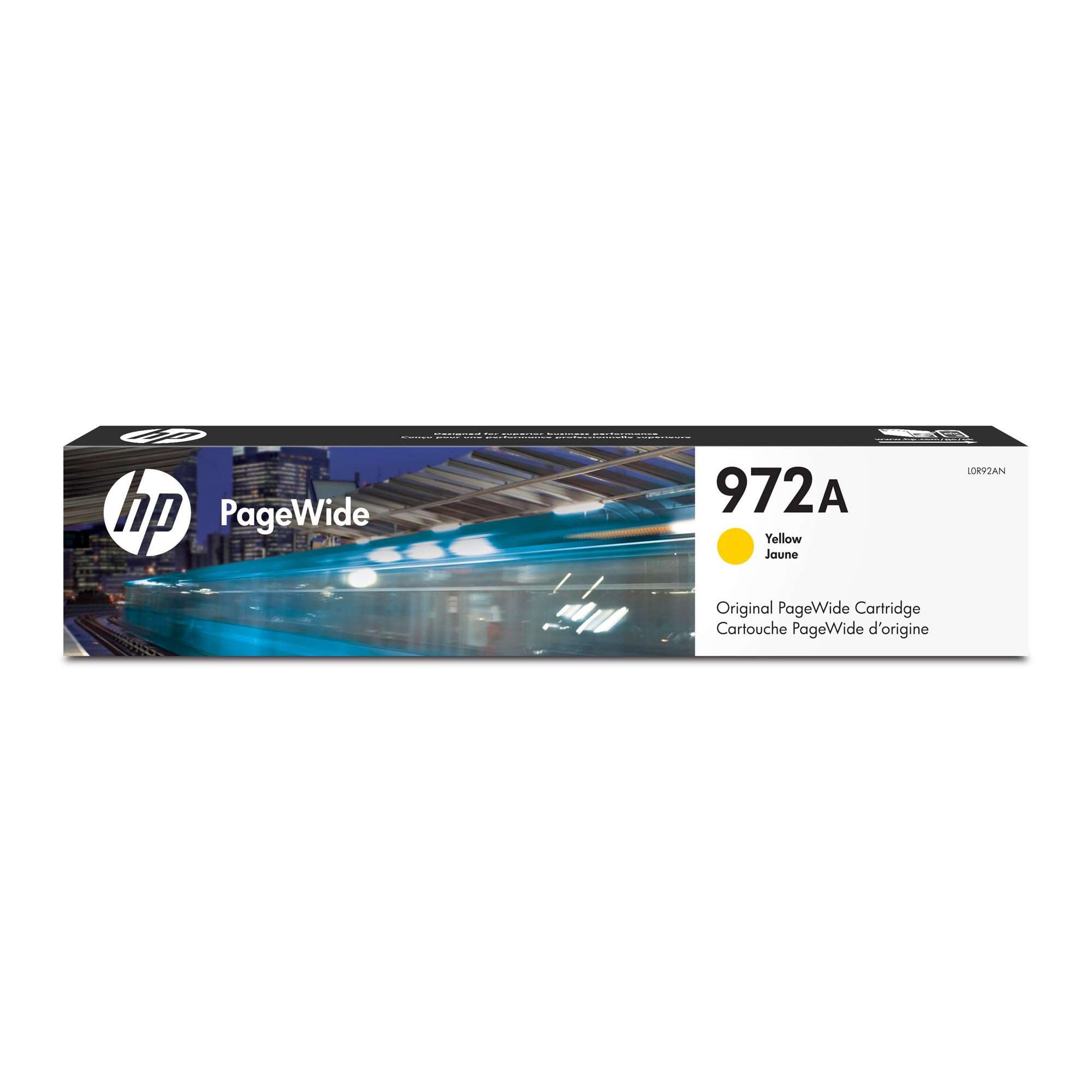 HP 972A | PageWide Cartridge | Yellow | Works with HP PageWide Pro 452 Series, 477 Series, 552dw, 577 Series | L0R92AN 1