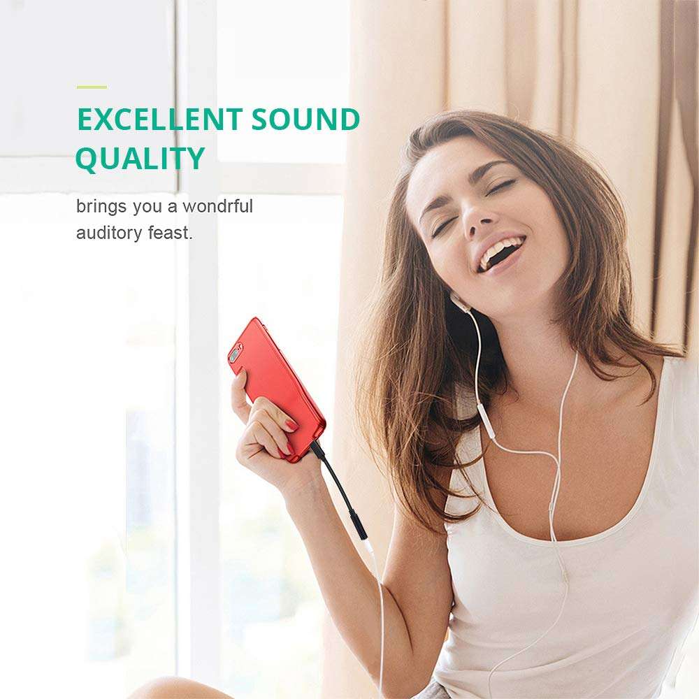 Onvian USB C to 3.5mm Headphone Adapter, Hi-Res DAC Type-C to 3.5mm Aux Audio Dongle Jack Cable Compatible with Google Pixel 2/2 XL/3/3XL/HTC U11/ Moto Z/Essential PH-1/Samsung More (TYC) 4