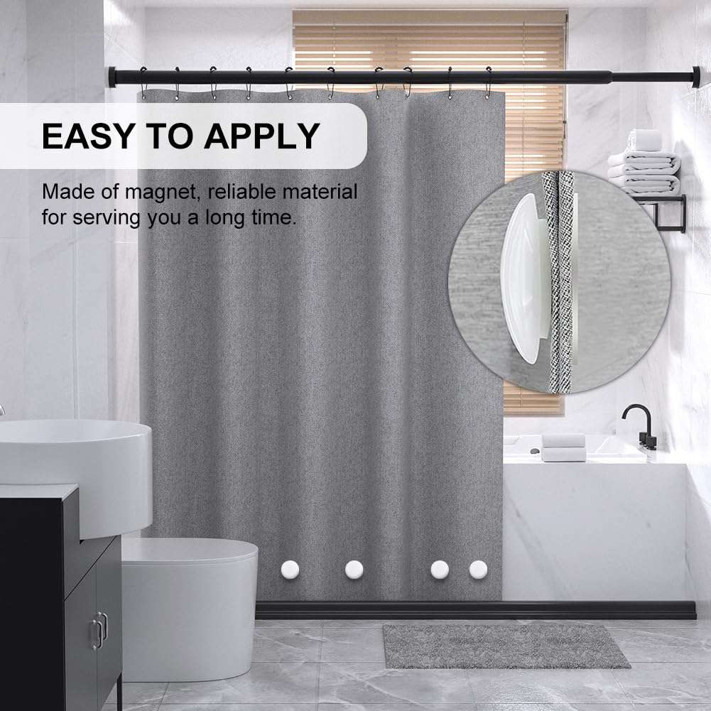 Serveyou 10pcs Shower Curtain Weights,Magnetic Curtain Weights,Curtain Weights,Shower Curtain Magnets,Silicone Coated Strong Shower Curtain Magnets,for Drapery Home Heavy Duty Strong Magnetic 5