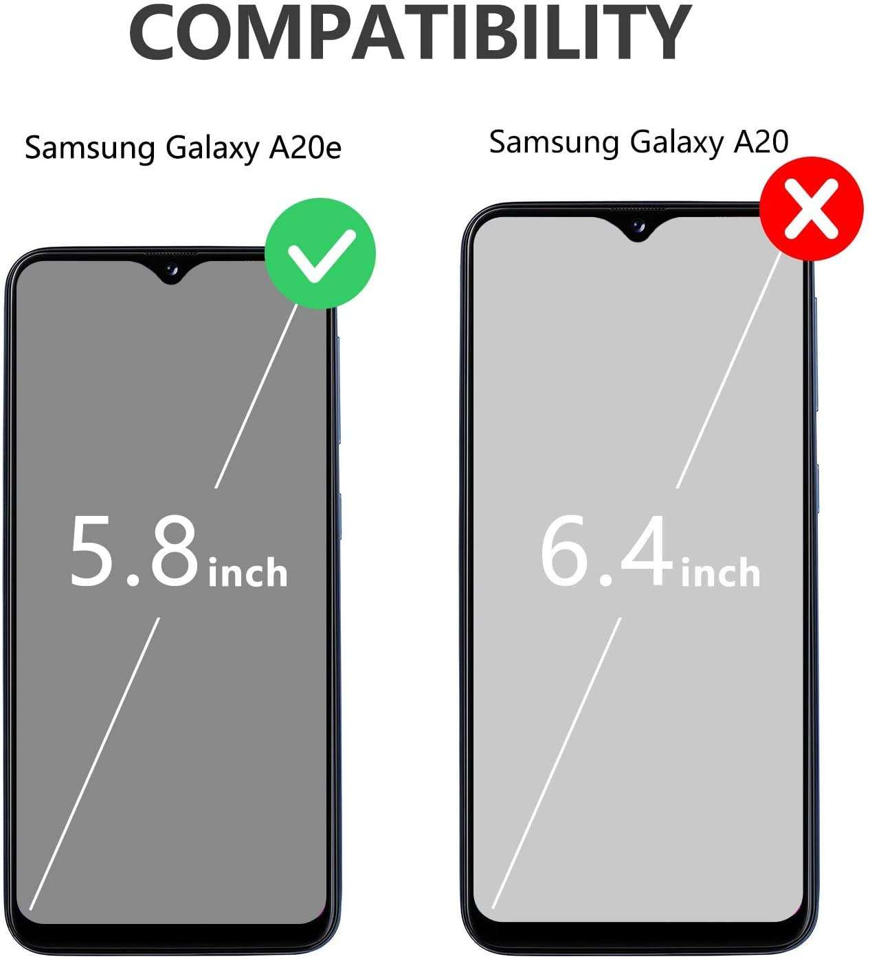 Mulbess Vintage Samsung Galaxy A20e Case Wallet, Flip Leather Phone Case with Card Holder for Samsung Galaxy A20e Cover, Black 2