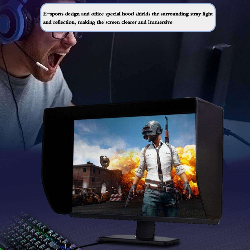 MNSSRN 27-Inch Computer Screen Hood, Anti-Stray Light and Anti-Peeping Eye Protection Baffle, Suitable for Apple iMac/Imacpro Model Computers, Suitable for Frame Width 65CM,Gray 3