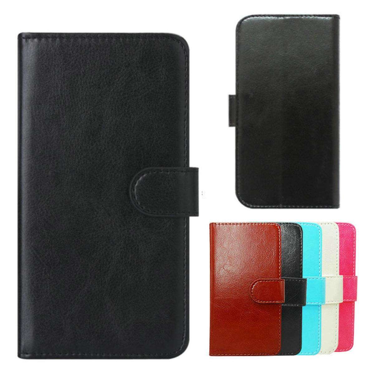 FZZ Premium PU Leather Wallet Flip Protective Phone Case for BLU Vivo X6,Magnetic Flip Cover with Card Slots and Stand Shell for BLU Vivo X6 (6.1") - Black 2