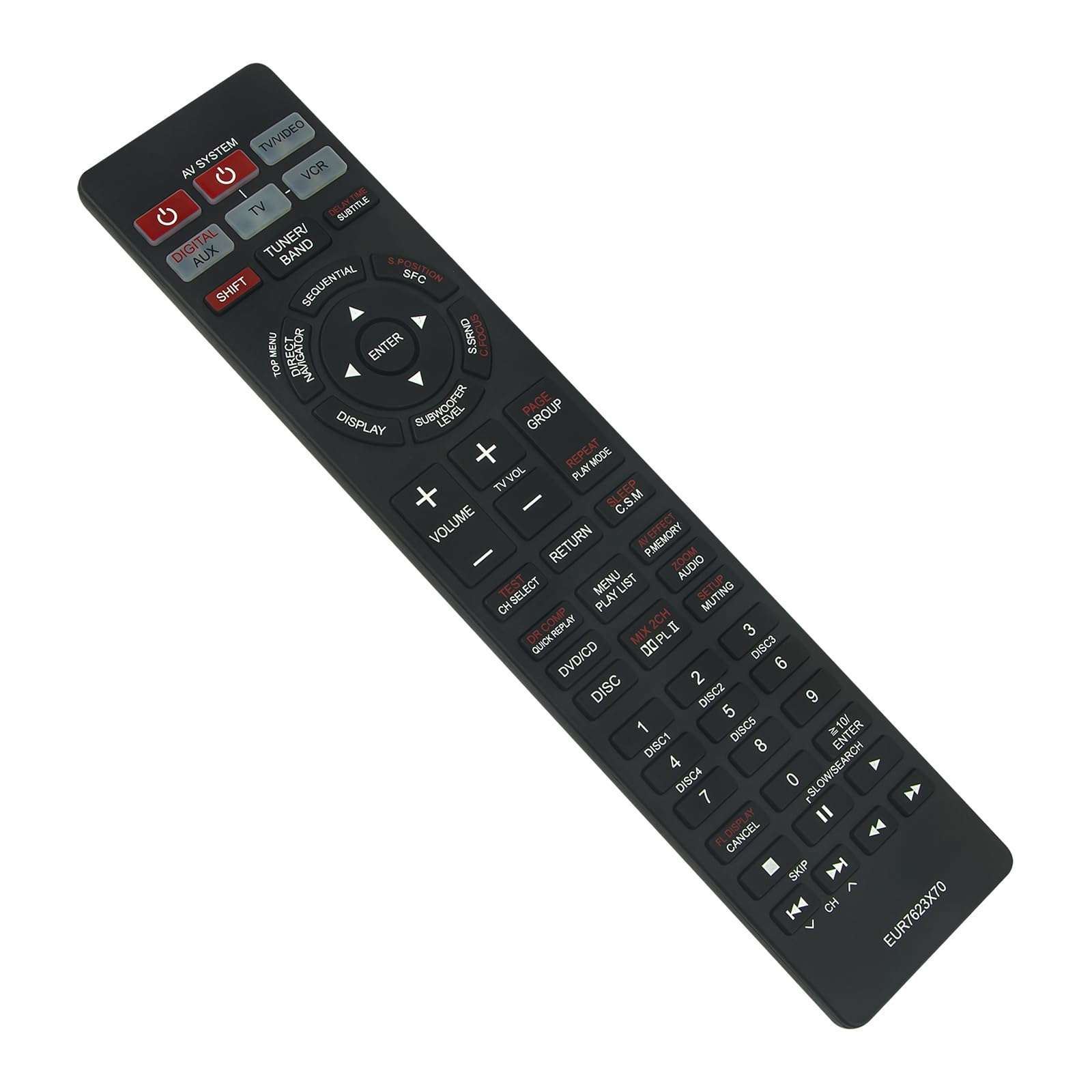 New Replace Remote EUR7623X70 Compatible with Panasonic Home Theater Surround Sound System SB-FS900 SB-FS803A SB-PC701 SB-PC703 SB-WA350 SB-WA340 SB-WA342 4