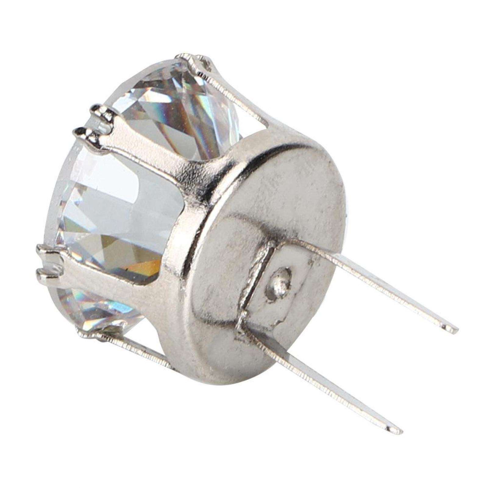 Zircon Strass, Crystal Decorative Zircon Buckle, Zircon Metal Buckle Silver 100% Brand New, for Decoration Clothes Shoes for Appreciation Dresses(Silver) 5