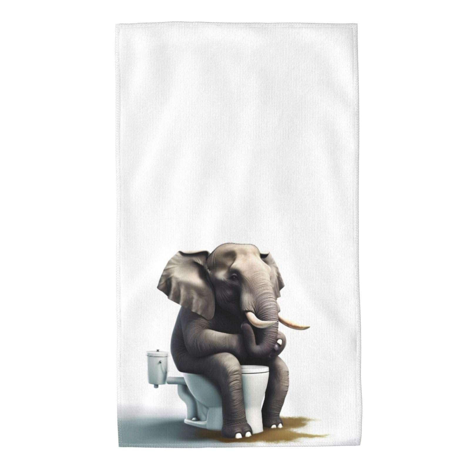 Mount Hour Elephant and Dog Old Friends Hand Towels Funny Animals Face Towel Soft Guest Towel Portable Kitchen Tea Dish Towels Washcloths Bathroom Decor Housewarming Gifts 15.7" X 27.5" 1