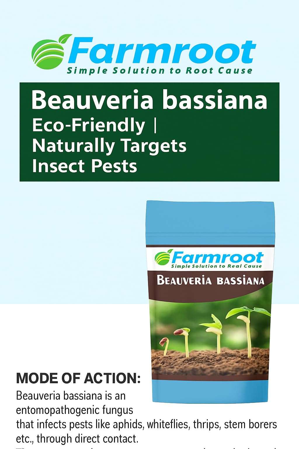 FARMROOT BEAUVARIA BASSIANA (POWDER) (PACK OF 1 * 10KG) 3