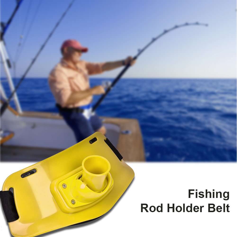 Tbest Fishing Rod Wrist Strap Holder,Fishing Belt Rod Holder,Adjustable Fishing Waist Belts Rod pole Holder Fighting Fish Tackle(Yellow) 4