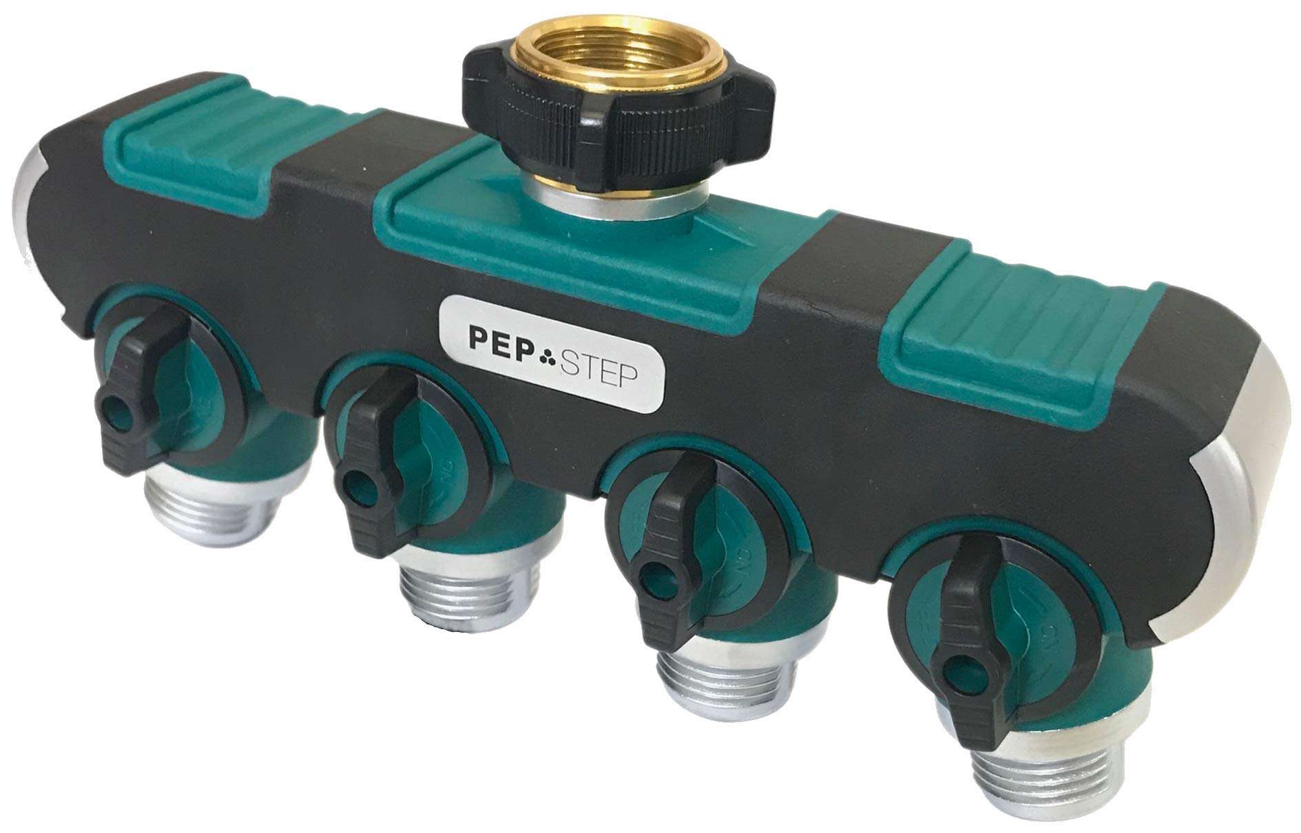 Garden Hose Splitter 4 Way Heavy Duty Outdoor Faucet Hose Adapter Connector Multiple Hoses for use with Water Faucet Hose Bib Yard Sprinklers Strong Connection Hose Adapter 1