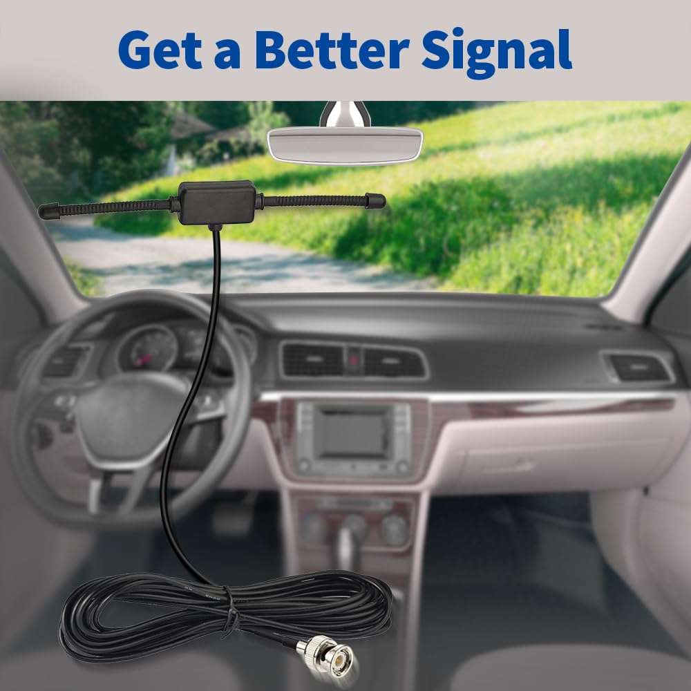 Bingfu VHF UHF Car Truck Police Scanner Adhesive Mount Antenna Vehicle Mobile Ham Amateur Radio BNC Male Dipole Antenna Compatible with Uniden Bearcat Whistler Shack Radio Scanner 6