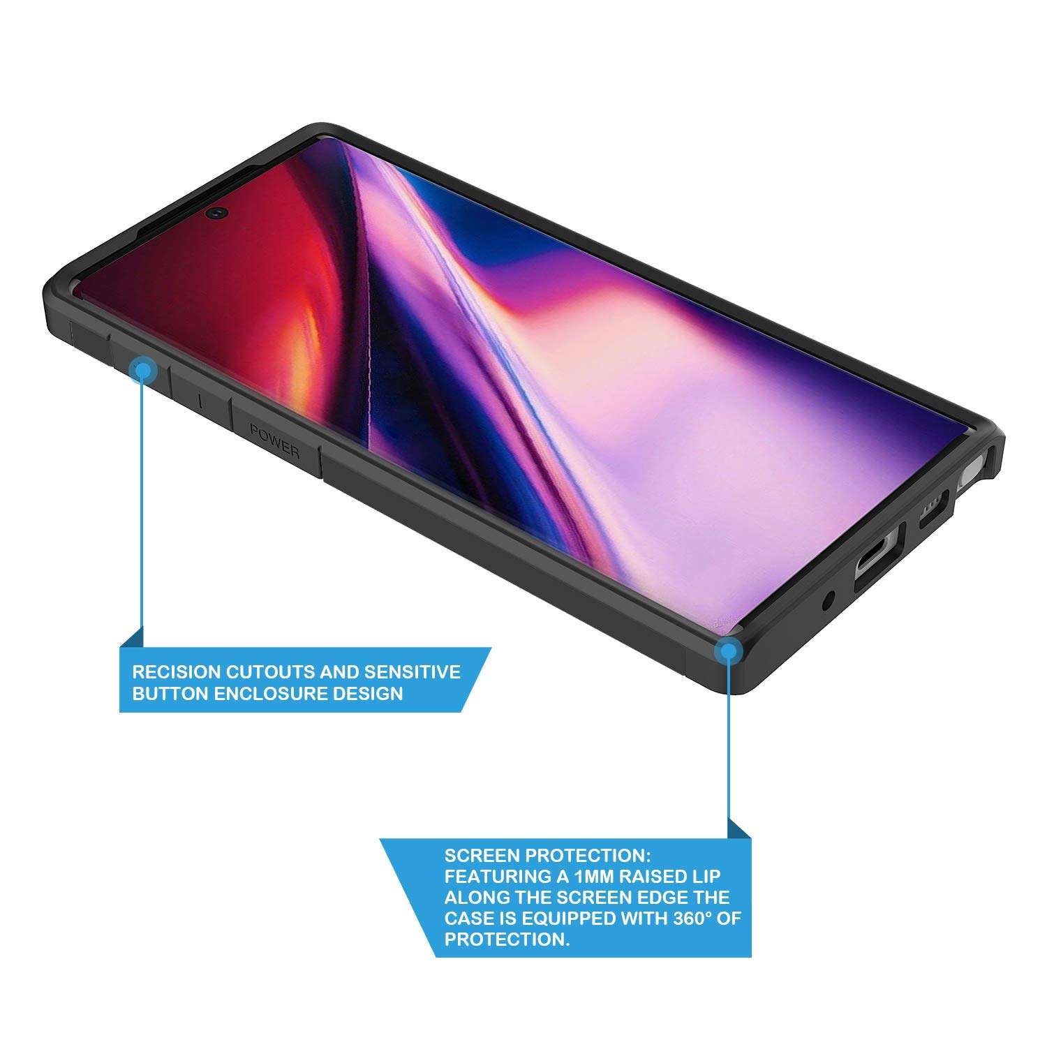 Rosebono Compatible with Samsung Galaxy Note 10 Plus Case, Slim Hybrid Dual Layer Shockproof Hard Cover Graphic Fashion Cute Skin Cover Armor Case for Samsung Galaxy Note 10+ (Colorful Mandala) 4