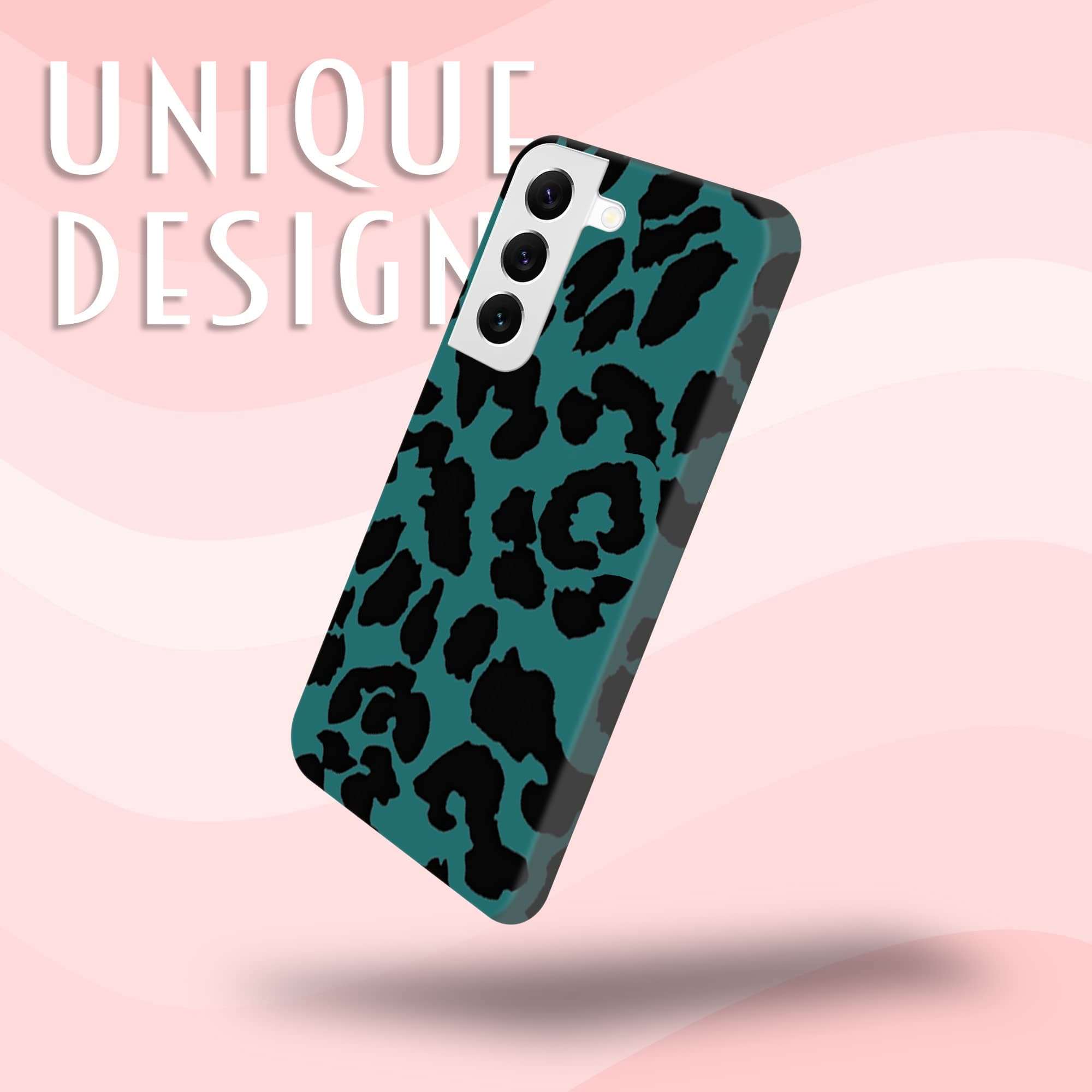 Glisten - Samsung Galaxy S22 Plus Case, Samsng S22+ 5G Case - Teal Leopard Pattern Design Printed Slim Plastic Hard Protective Back Phone Case/Cover for Samsung S22 Plus / S22+ 5G. [6.6"] 4