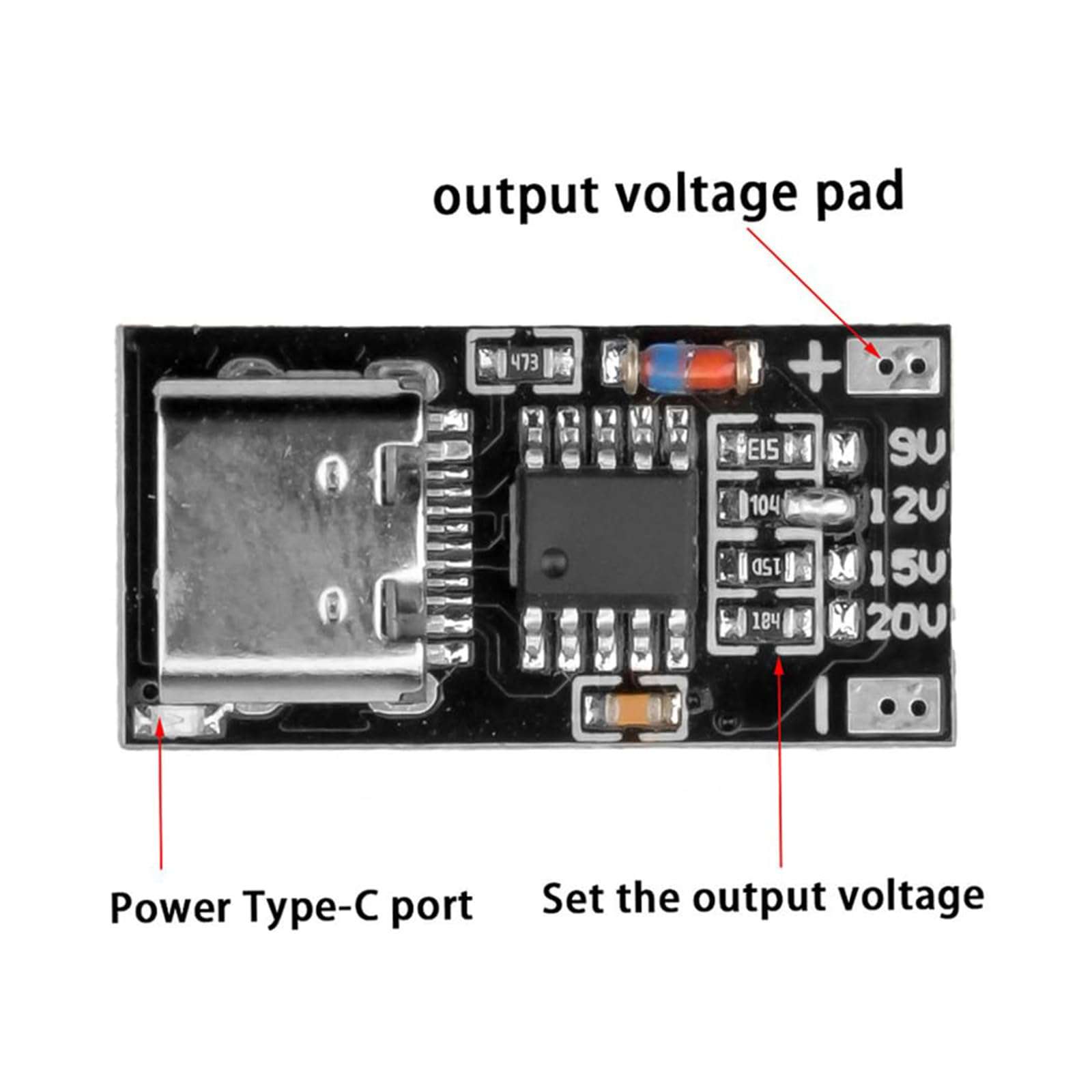5 Pieces of PD/QC/AFC Decoy Board Fast Charging USB C Boost Module, PD3.0 2.0 PPS/QC4+ FCP AFC Type-C Trigger Polling Detector Power Module 4