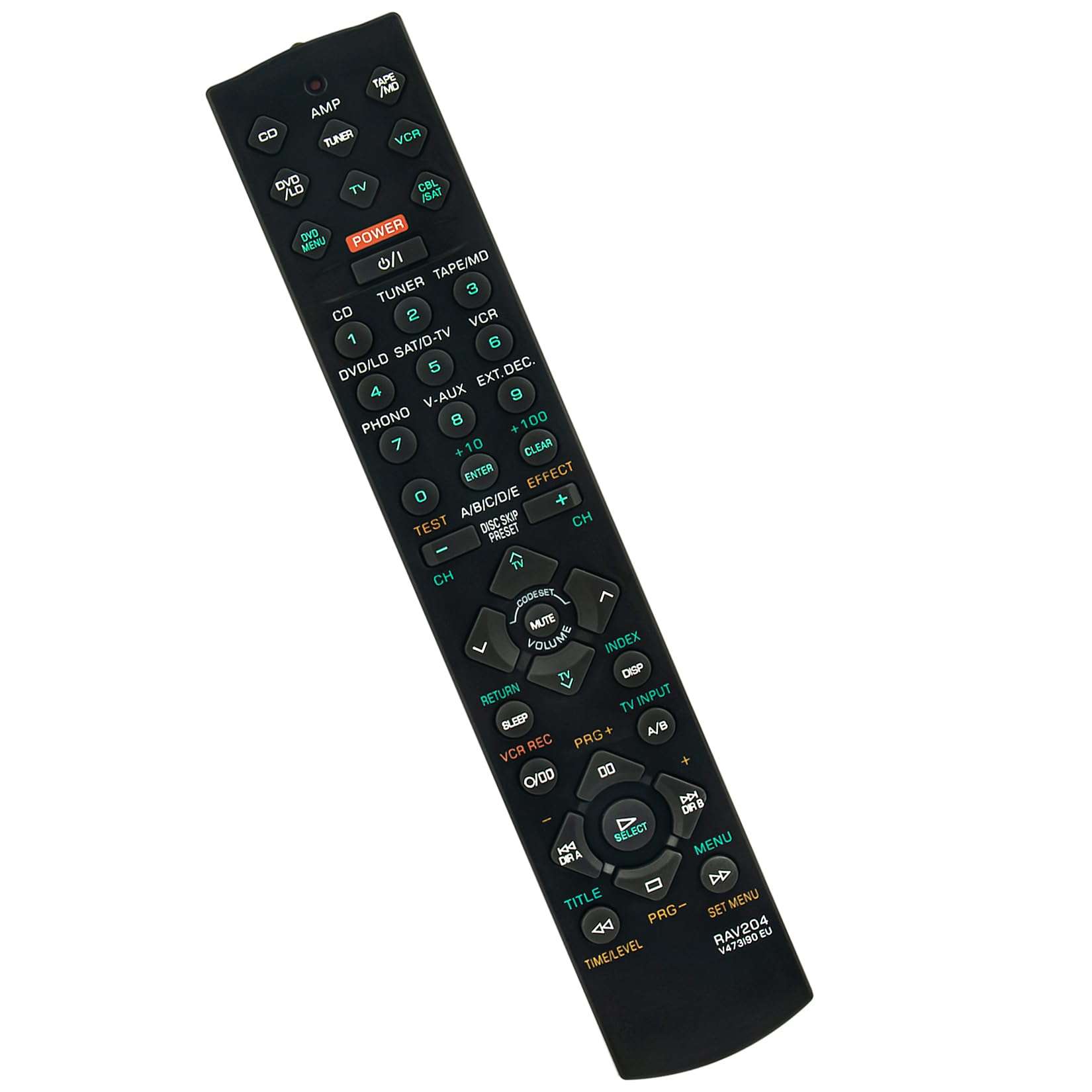 RAV204 V473190EU Replacement Remote Control Applicable for Yamaha Surround Sound System YHT-33 RX-V496RDS HTR-5240 RX-V496 YHT-23 HTR-5240RDS YHT-17 4