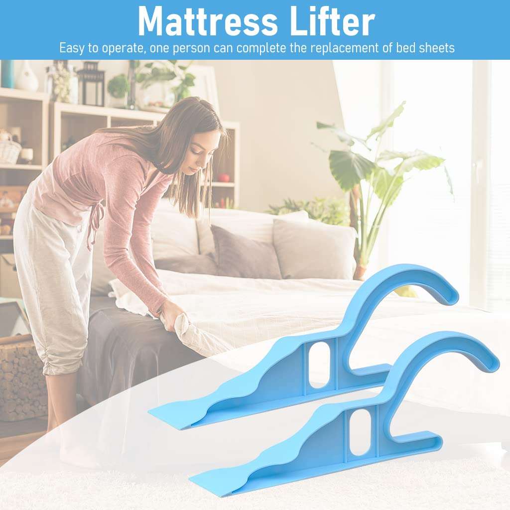 HASTHIP® 2Pcs Mattress Lifter Tool, Bedsheet Tucking Tool, Bed Making Tool Mattress Lifter, Helps Lift and Hold The Mattress, Can Tuck Sheets or Bed Skirts Alleviating Excess Strain 4