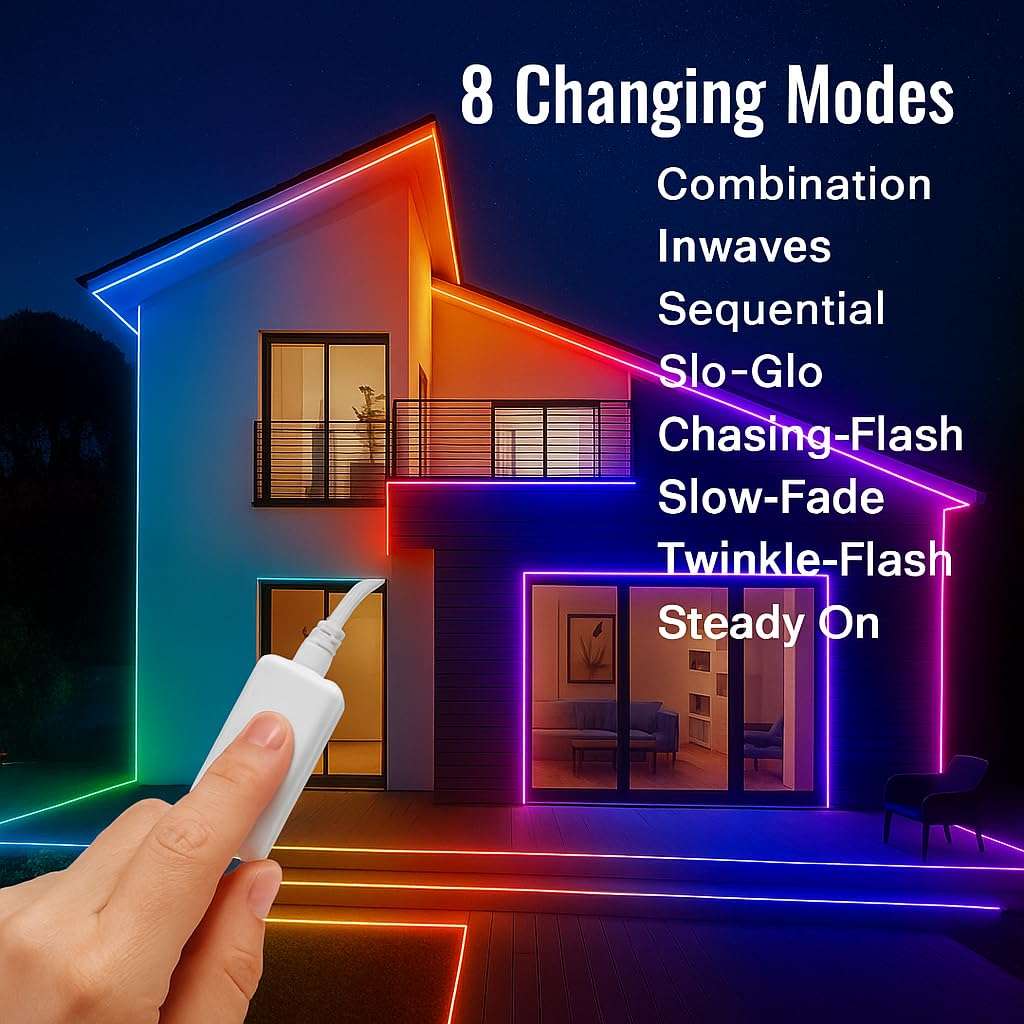 Gesto 10 Meter Rope Led Strip Lights – High Brightness Outdoor Lights Waterproof for Balcony,Home Decor,False Ceiling | RGB Strip Light for Diwali Decoration with Mode Change Controller (Multicolor) 3