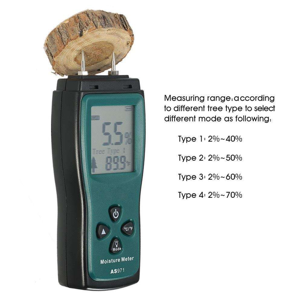 WZCUICAN Moisture Meters Wood Moisture Meter Humidity Tester Timber Damp Detector Paper Digital Moisture Meter Test Wall Moisture 5