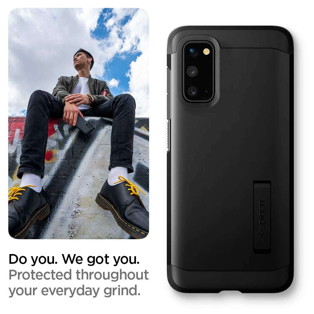 Spigen Tough Armor [Extreme Protection Tech] Designed for Samsung Galaxy S20 Case/Galaxy S20 5G Case (2020) - Black 4