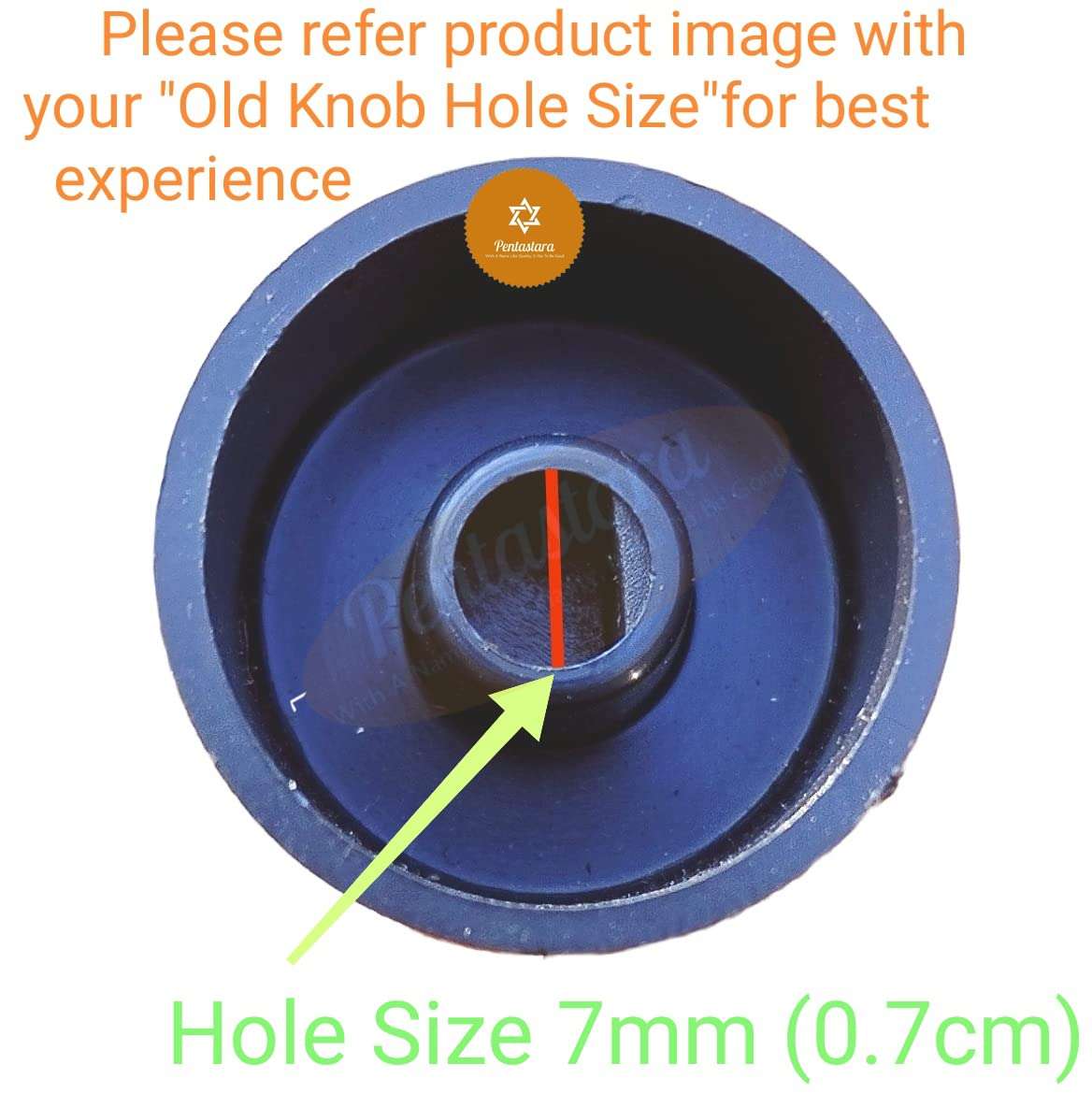 PENTASTARA® -"Fan Speed Controller Dimmer Knob"Regular Size (12 Unit's) Hole Size:7mm Black. 3