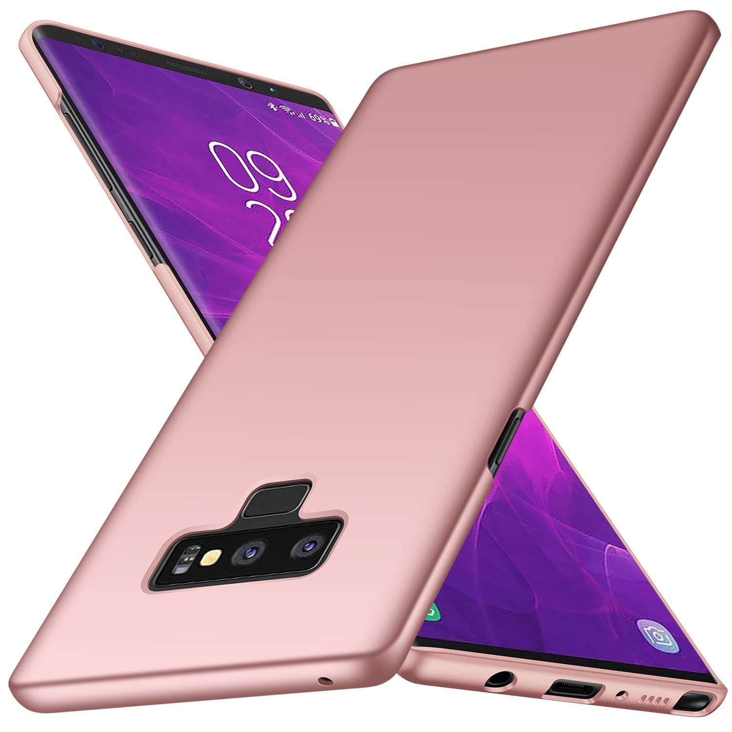 Arkour Compatible with Samsung Galaxy Note 9 Case, [Ultra-Thin & Lightweight] Matte Texture Hard Plastic Stylish Protective Slim Cover for Samsung Galaxy Note 9 (Rose Gold) 3