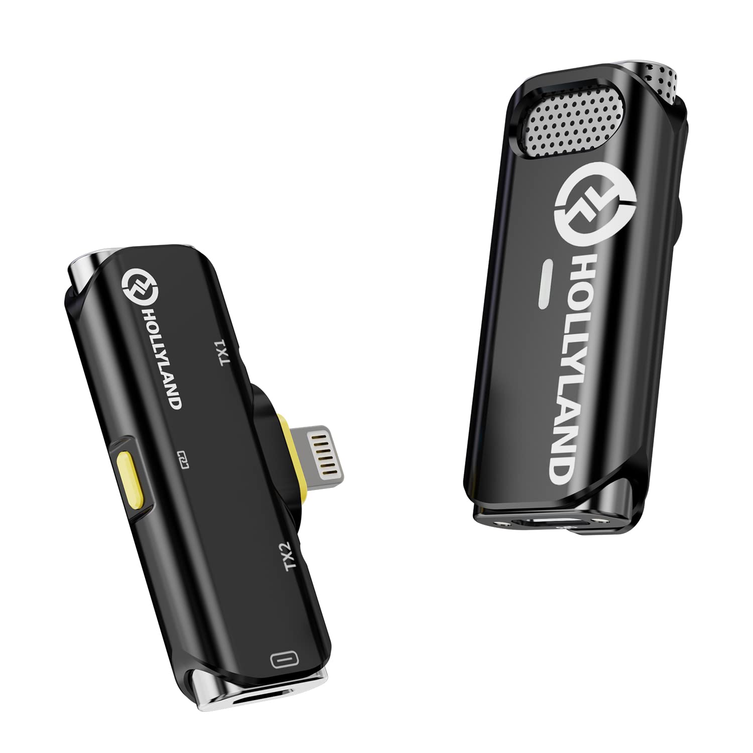 Wireless Lavalier Microphone Hollyland Lark C1 for Smartphone Dual Channel Lapel Microphone with 650 FT Los Transmission Range Noise Cancellation for Youtubers Vlogging Streaming Recording (iOS Solo) 1