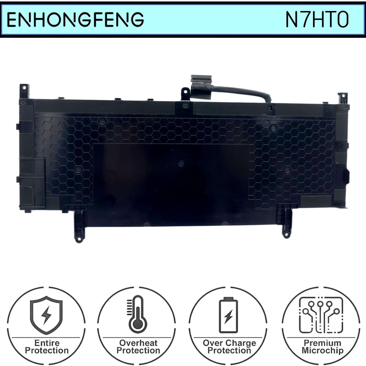 ENHONGFENG N7HT0 Laptop Battery Replacement for Dell Latitude 9510 9520 Latitude 9520 2-in-1 P94F P95F P95F001 P94F001 TVKGH V5K68 N2NLL 08NFC7 N2NLL N7HTO 0PKW00 5