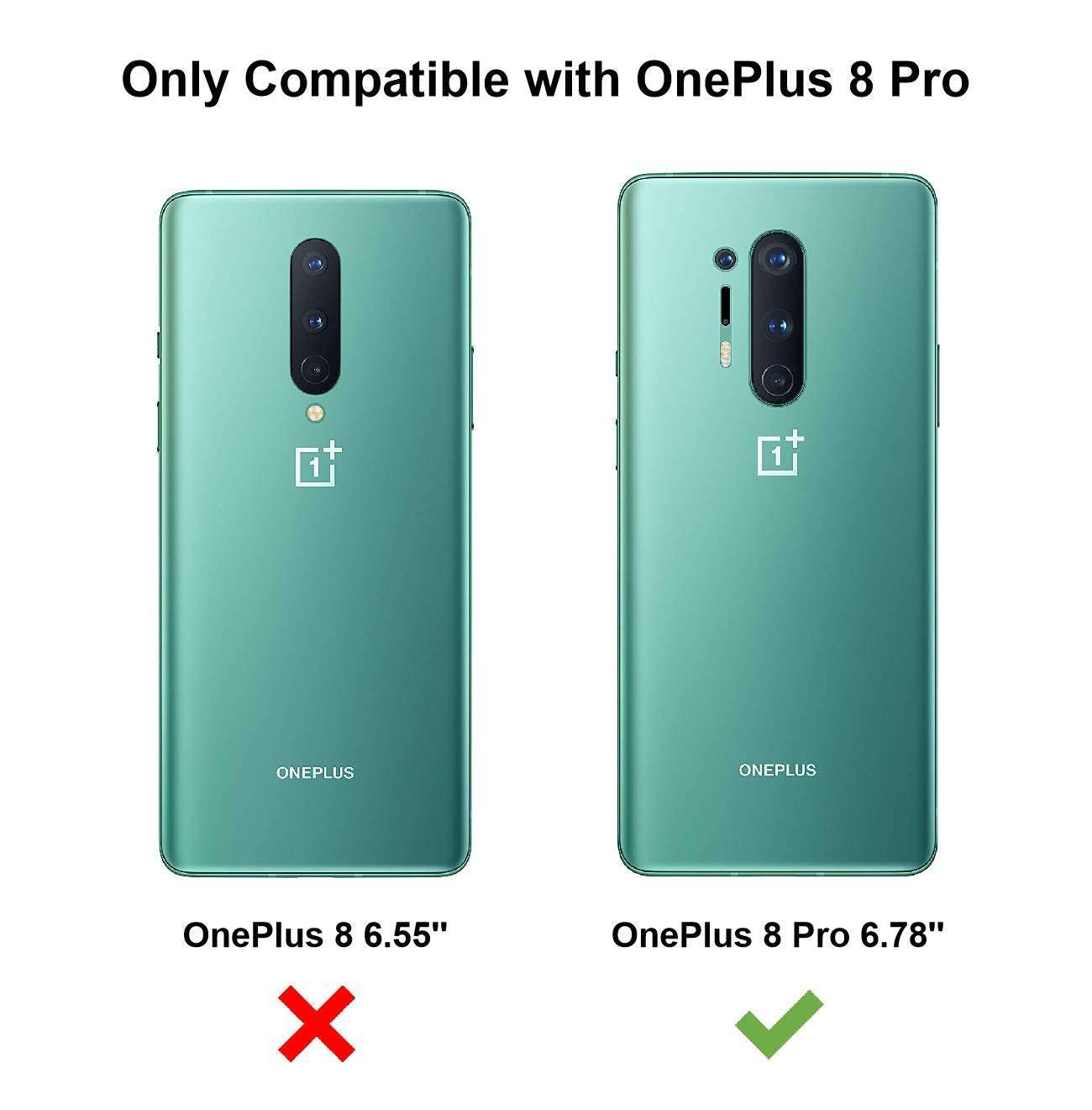 Redluckstar OnePlus 8 Pro Case, PU Leather Wallet Flip Cover [3 Card Slots 1 Money Pocket] [Magnetic Closure] [Stand] Shockproof Bumper Folio Phone Case for OnePlus 8 Pro 2020 (Black) 2