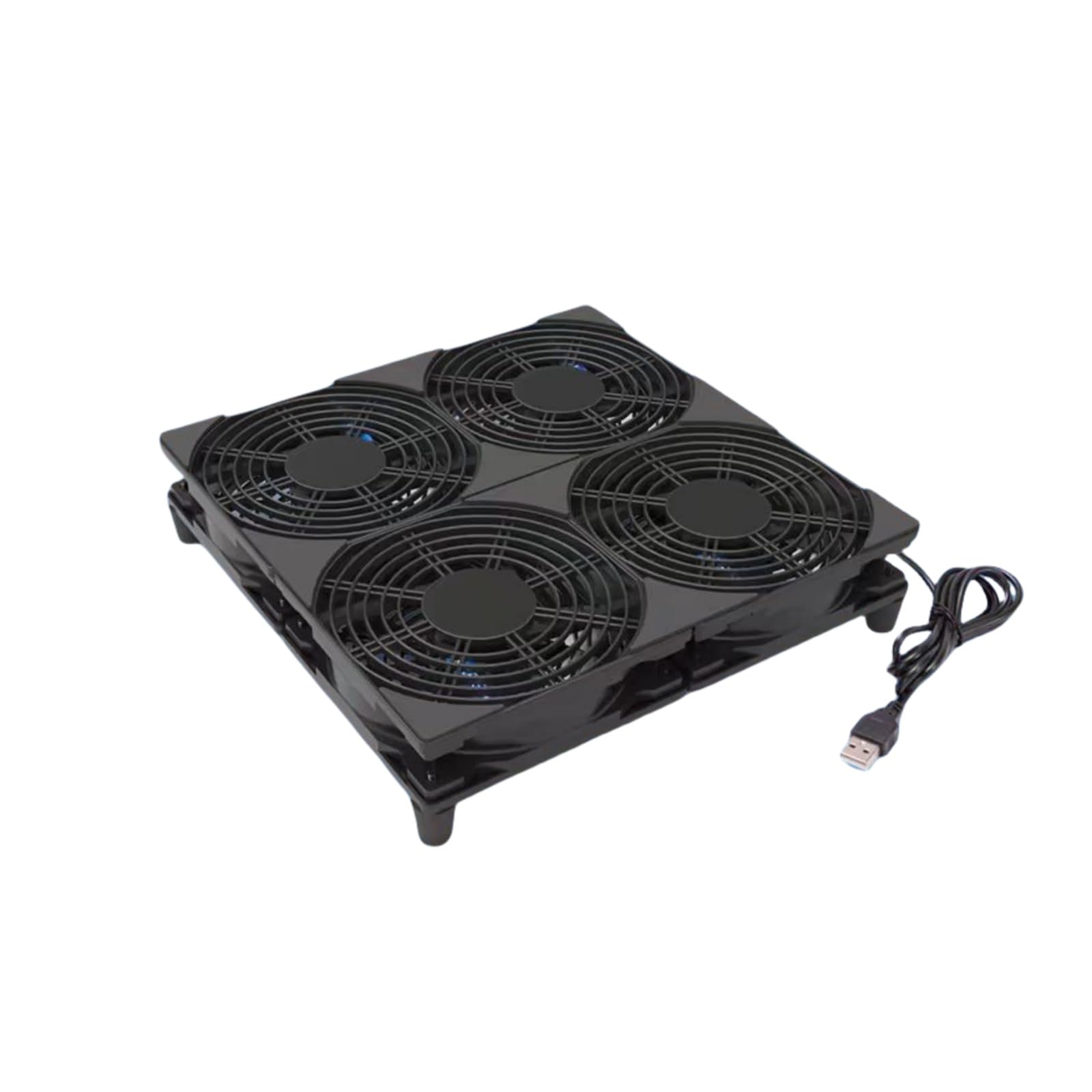 Yeiwenl 5V Quiet USB Cooling Fan 120mm x 4 with 1200mm Cable,152CFM Big Airflow Cooling for Router, Computer, Mac Mini, PlayStation, Rack DIY Audio Video Network Cabinet Server Cooling Project