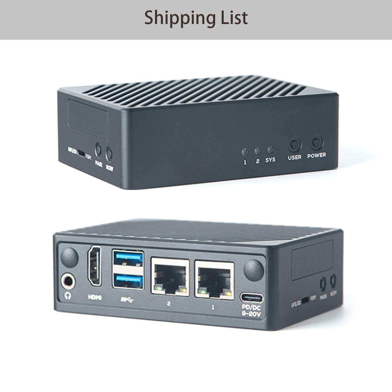 youyeetoo Friendlyelec NanoPi M5 - RK3576 SOC, Dual Gigabit Ethernet, 4/8/16GB RAM, UFS, AI Deployment, M.2 SDIO WiFi, 4K@60Hz, OpenMediaVault (LPDDR5 8GB RAM,with Metal Case) 3