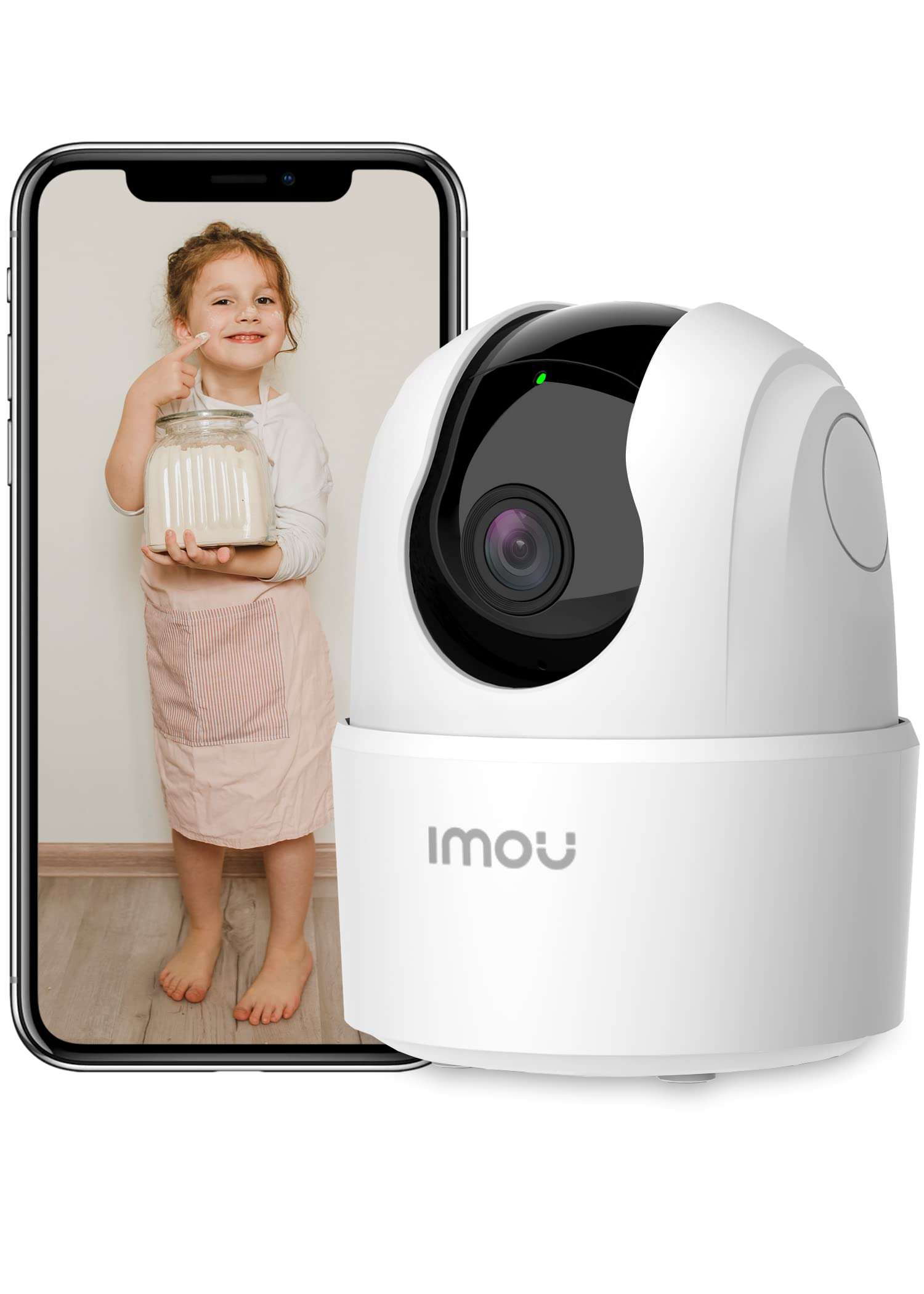 Imou 2K WiFi Security Camera Indoor Pet Dog Baby Camera with AI Human/Motion/Sound Detection, 360° Wireless IP Home Security Camera, Smart Tracking, Siren, Night Vision, 2-Way Audio, Works with Alexa 2