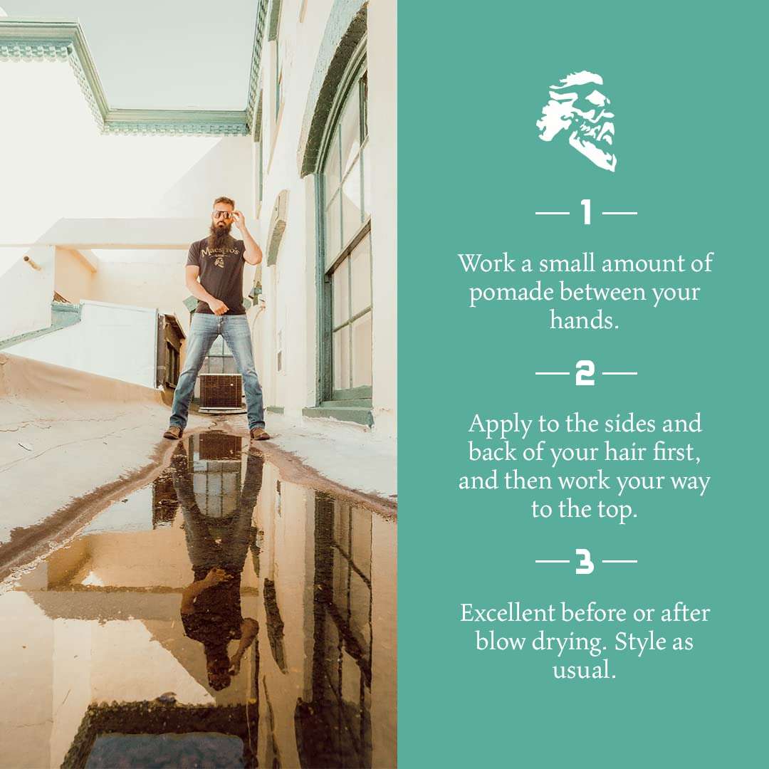 Maestro's Classic Hair Pomade – Mark of a Man Blend | Medium Hold, Natural Shine | Water-Based Pomade for Men | Classic Grooming for All Hair Types & Styles, 4 oz 6