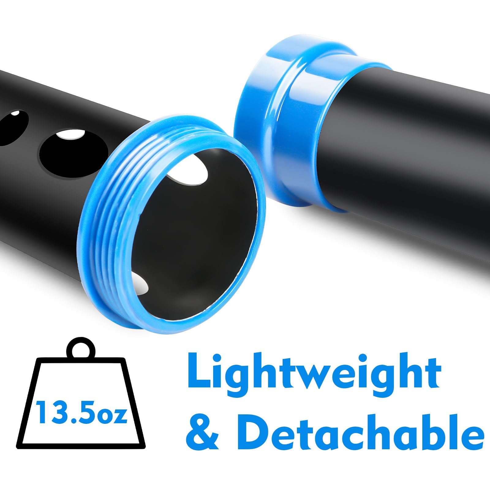 EzyAce Golf Ball Retriever, Golf Ball Shagger Grabber, Hold 20 Golf Balls Collector, Ball Retriever Tool Golf & Golf Gift for Men Women, Aluminium Golf Ball Picker Upper Tube 5