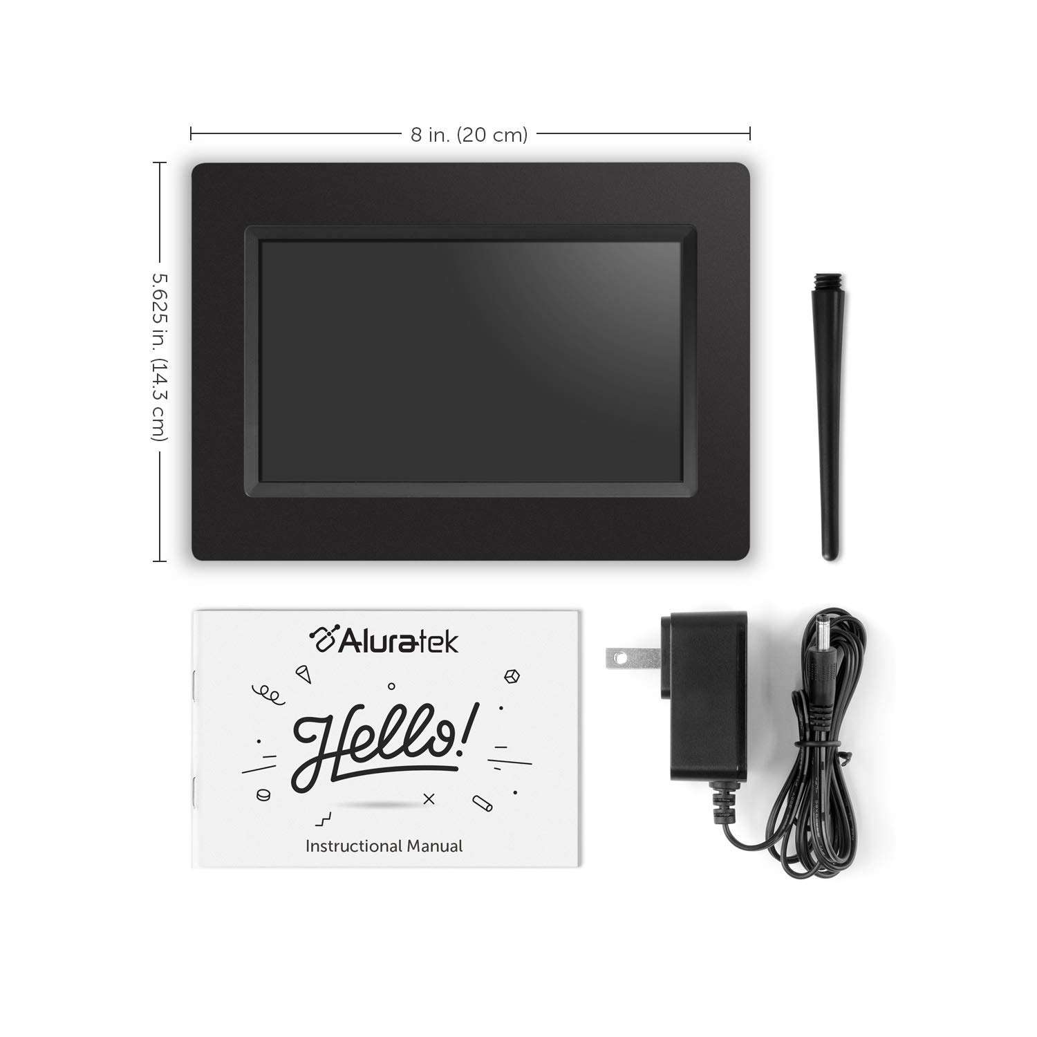 Aluratek 7 Inch LCD Digital Photo Frame with Auto Slideshow Using USB & SD/SDHC (ADPF07SF) – Black 3