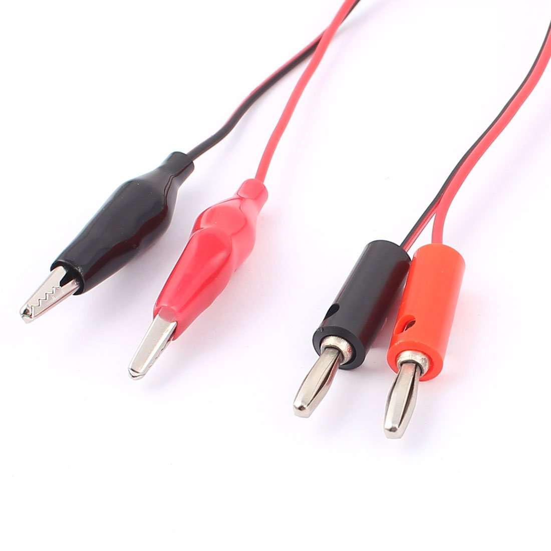 uxcell Multimeter Meter Alligator Test Lead Clip 48x13x8mm to 4mm Banana Connector Probe Cable Cord 1m / 3.28ft Length Large Clip Pack of 1 2
