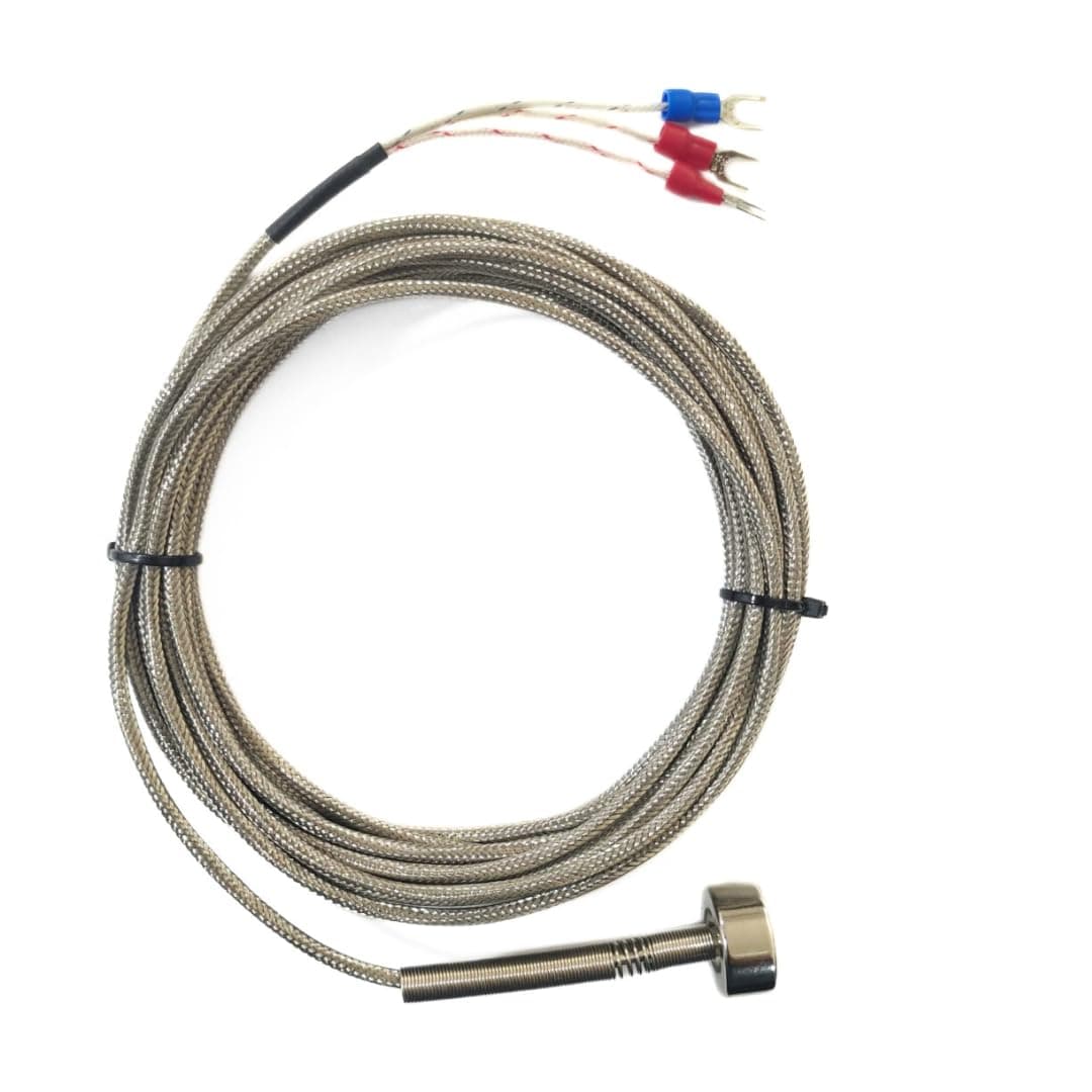 "Ji" Japsin Instrumentation Magnetic Surface Sensor RTD Pt-100 Simplex 3 Wire, (Range: -50 to 450 Deg C), Cable 5 meter SS Braided 1
