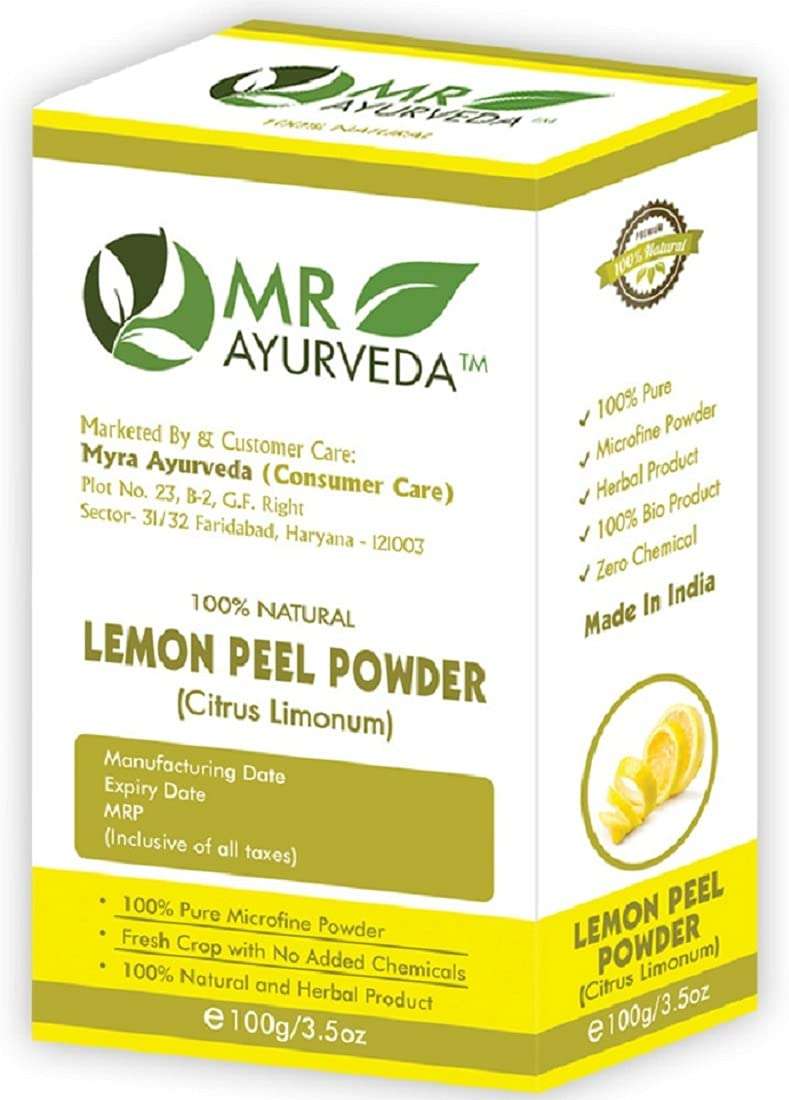 MR Ayurveda 100% Herbal Lemon Peel Powder | Lemon Peel Powder for Skin | Lemon Peel Powder Organic | Lemon Peel Powder for Face - Set of 4 (400 Grams) 5