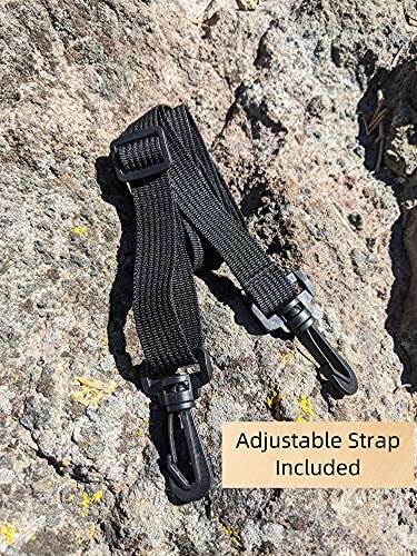 Swingers Beer Cooler with Adjustable Neck Strap (Neoprene Hands-Free Can or Bottle Holder) (Green Geometric) 4