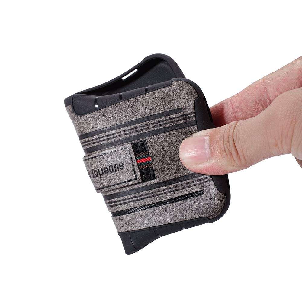 LUNCA for iPhone 11 Pro Max Four-Corner Shockproof Paste Skin TPU Protective Case with Card Slots Durable (Color : Grey) 6