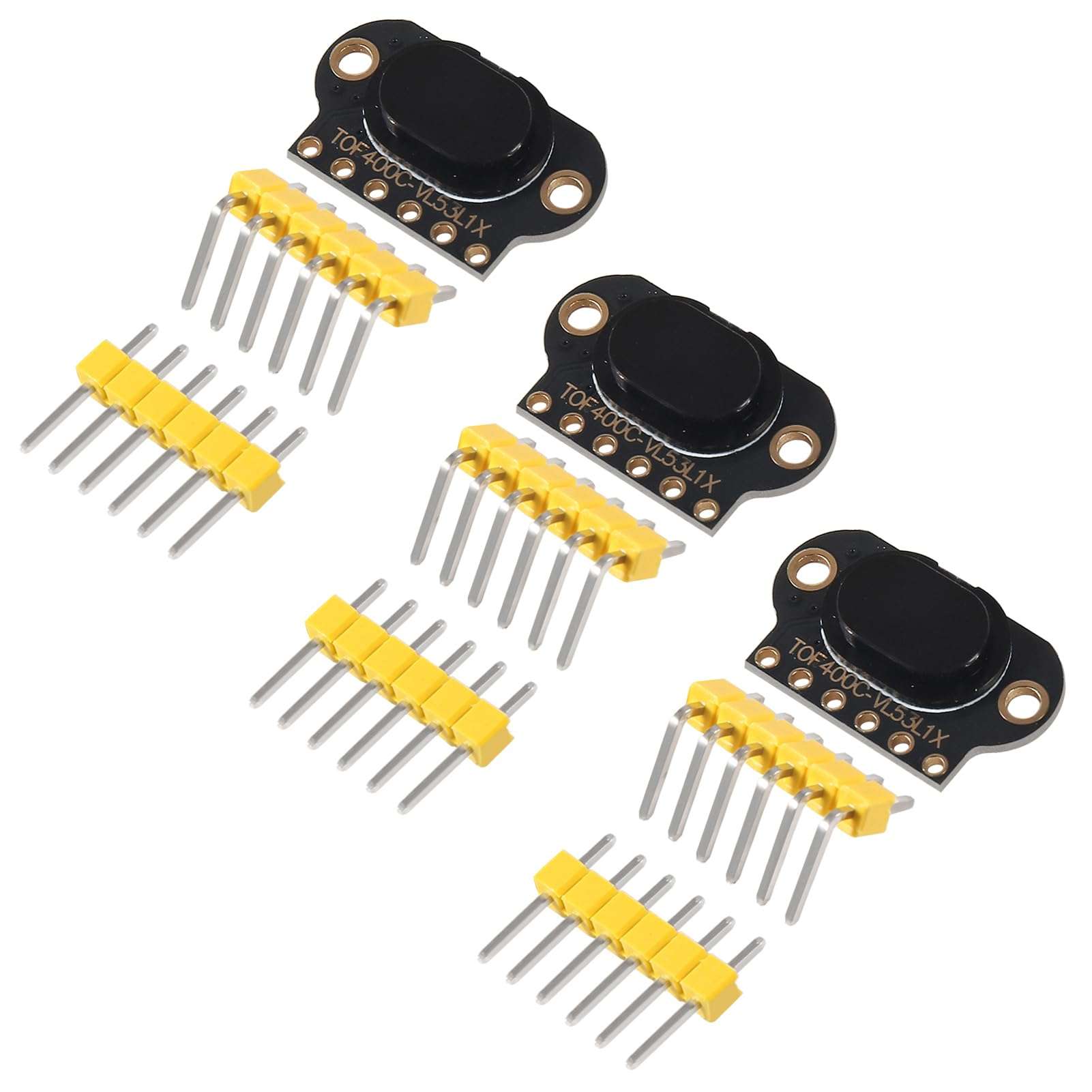 3Pcs VL53L1X TOF400C 4M Time of Flight (ToF) Laser Ranging Sensor Module 940nm 157.4in Distance IIC Fov 27 Degree for Arduino STM32 4