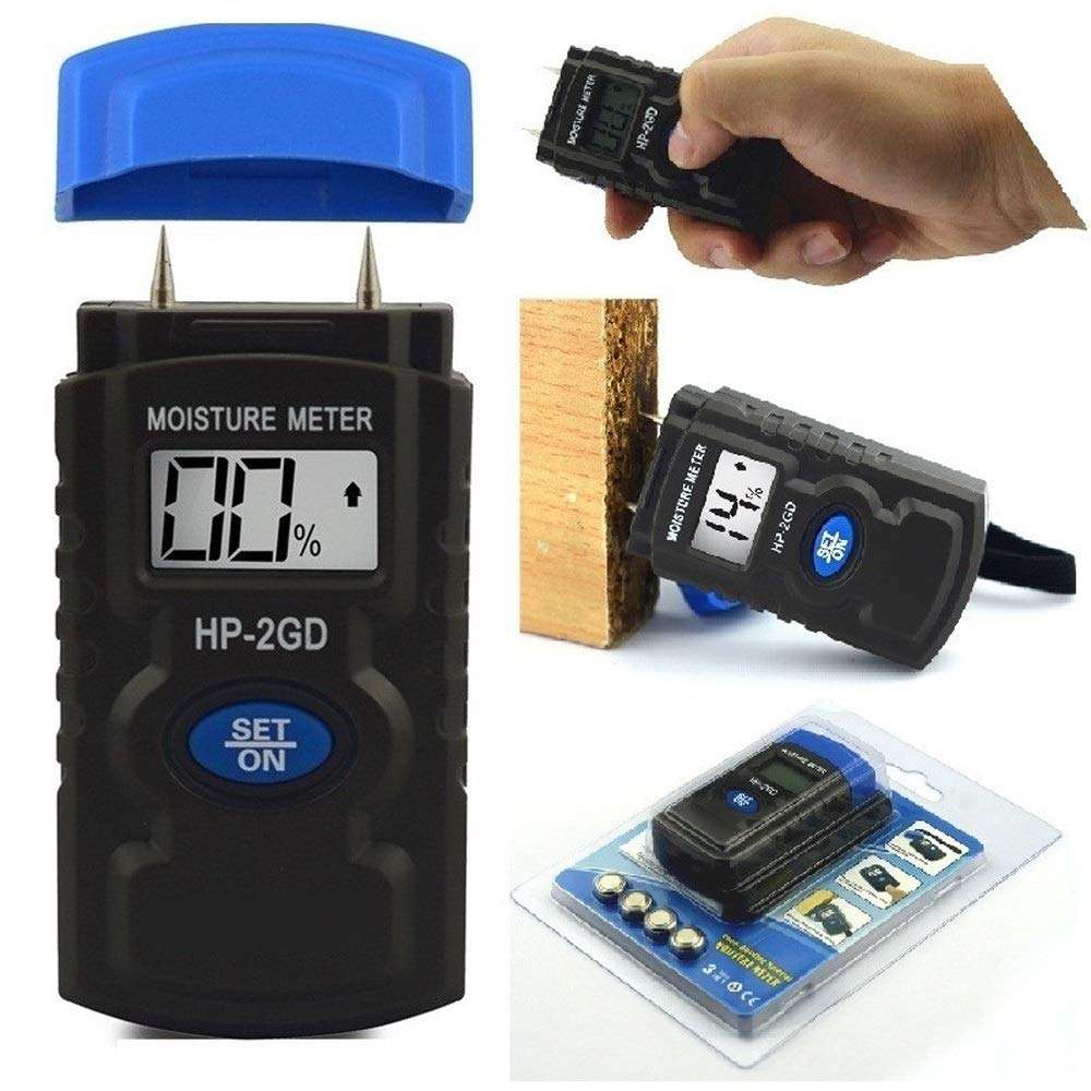WZCUICAN Moisture Meters Wood Moisture Meter Digital Humidity Meter Use for Timber Building Material Paper Tree 2