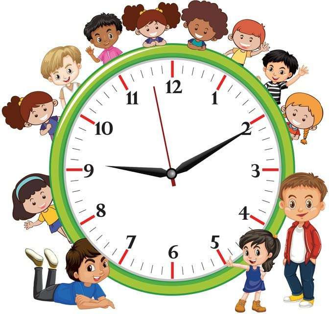 Personalized Vector Illustration Cartoon Kids Wall Clock for Gifting Or Home Décor