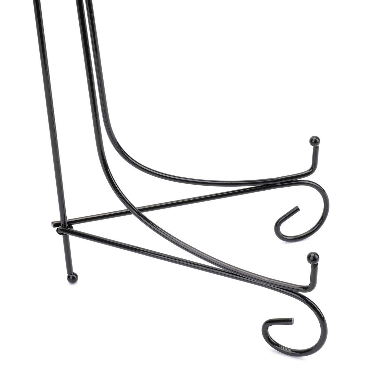 Jucoan 2 Pack 15 Inch Iron Display Stand, Large Black Easel Plate Holder Stand for Displaying Pictures Frame, Plates, Books Arts, Home Decor 6