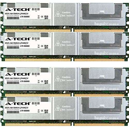 A-Tech 8GB KIT (4 x 2GB) For HP-Compaq ProLiant Series BL20p G4 BL460c BL460c G5 BL460c Server Blade BL680c G5 DL140 G3 DL160 G5 DL160 G5p DL18. DIMM DDR2 ECC Fully Buffered PC2-5300 667MHz RAM Memory