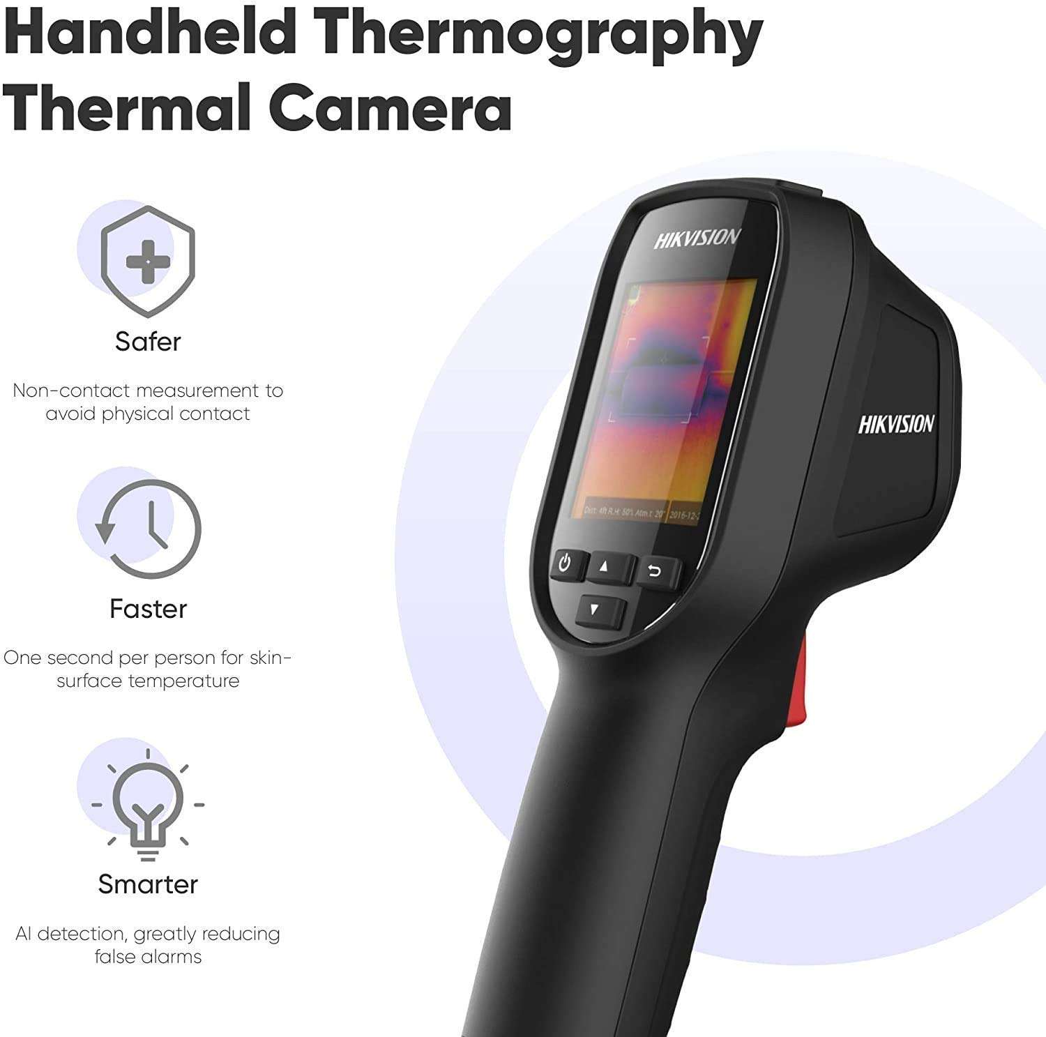 Hikvision DS-2TP31-3AU Infrared Thermal Imager Camera Thermographic Temperature Screening Handheld Camera with 2.4'' LCD Display 2