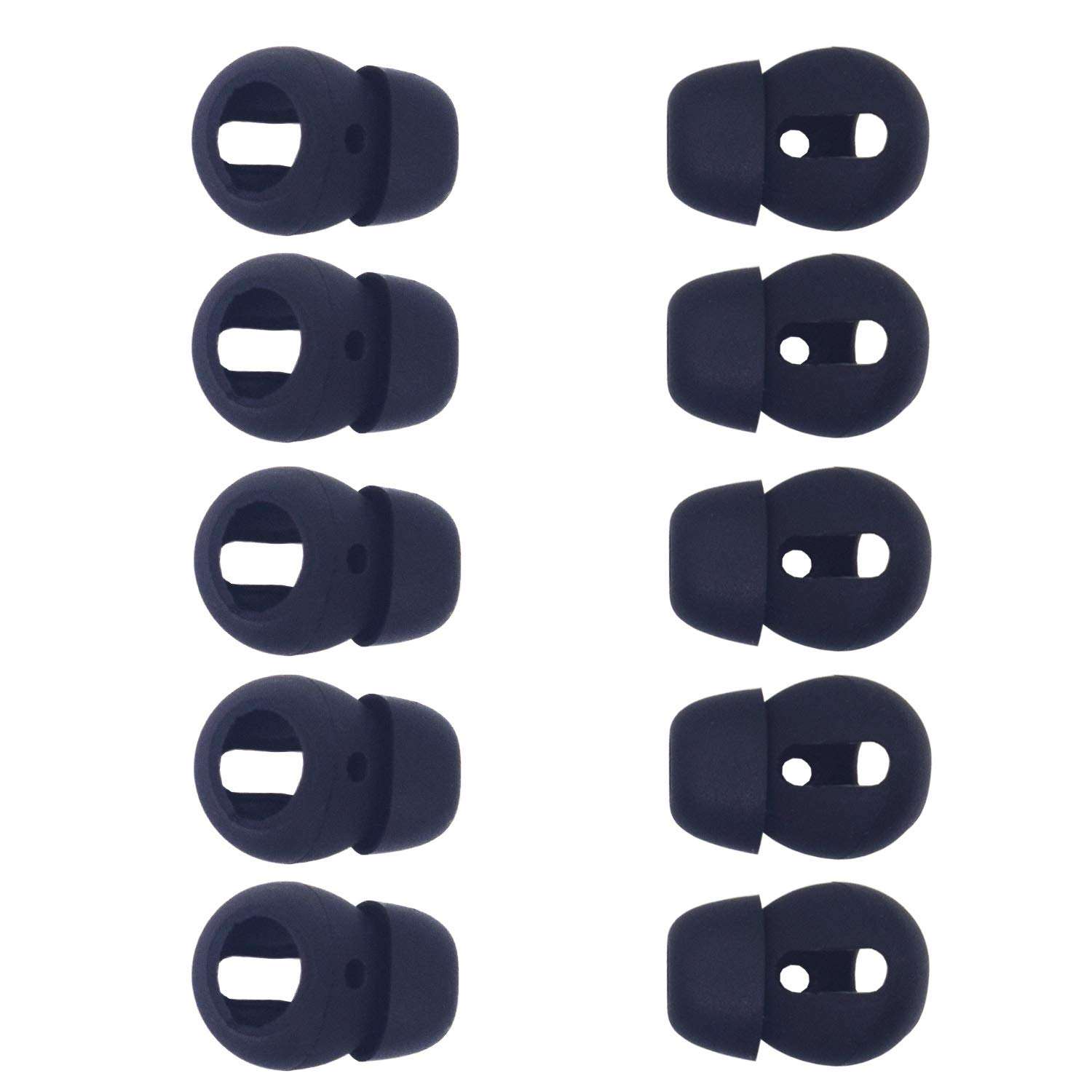 Yutoner 5 Pairs AirPods Ear Tips Anti-Slip Silicone Earbuds Cover Compatible with Apple AirPods 2 & AirPods or EarPods-【Not Fit in The Charging Case】 (Black) 2