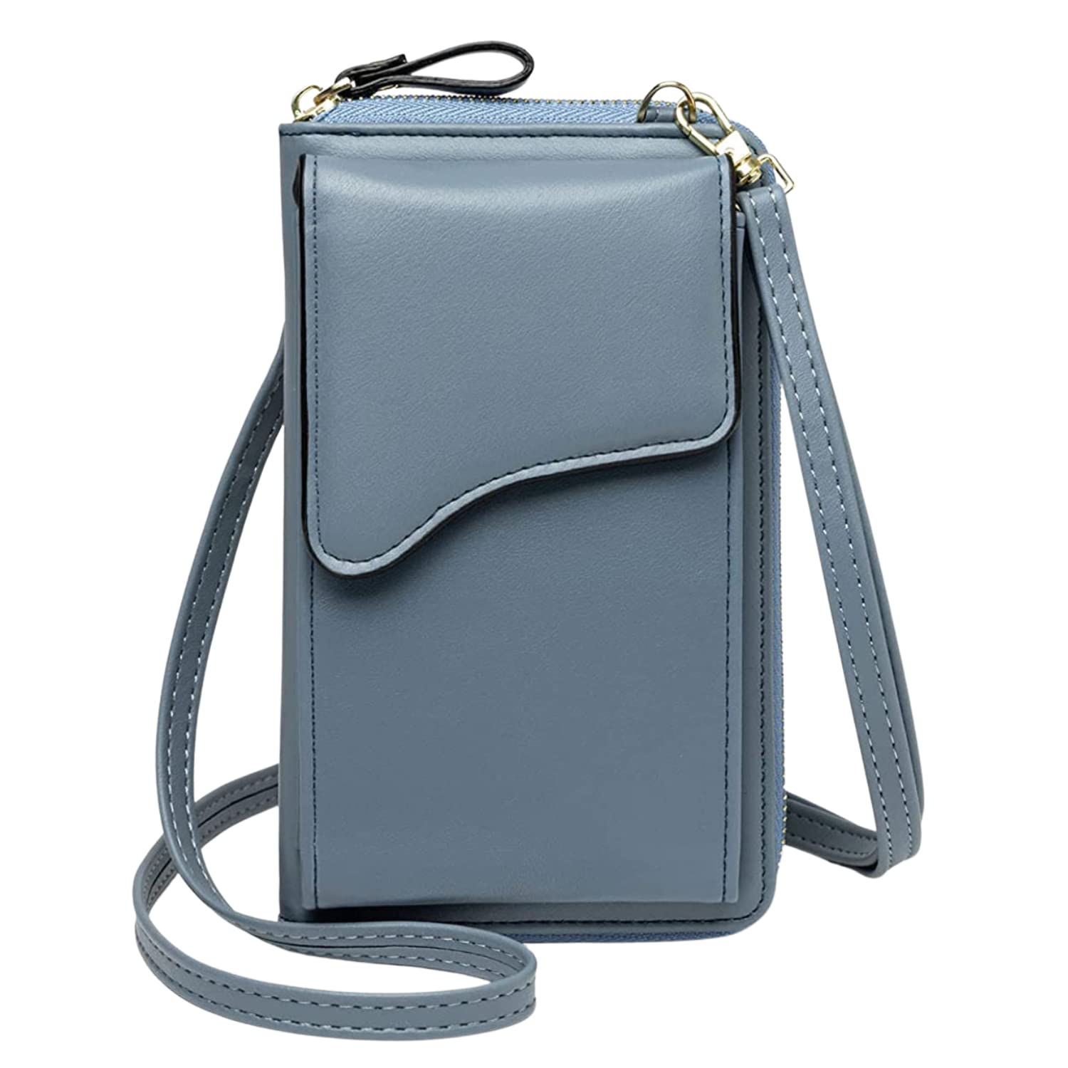 INKMILAN Lightweight Crossbody PU Leather Mobile Phone Stylish Sling Bag For Women With Adjustable Strap And Card Slots For Ladies (Blue)